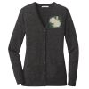 (KM) Ladies Marled Cardigan Sweater Thumbnail