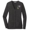 (KM) Ladies Marled Cardigan Sweater Thumbnail