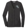 (KM) Ladies Marled Cardigan Sweater Thumbnail