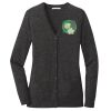 (KM) Ladies Marled Cardigan Sweater Thumbnail