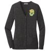 (KM) Ladies Marled Cardigan Sweater Thumbnail