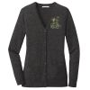 (KM) Ladies Marled Cardigan Sweater Thumbnail