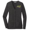 (KM) Ladies Marled Cardigan Sweater Thumbnail