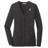 (KM) Ladies Marled Cardigan Sweater Thumbnail