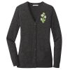 (KM) Ladies Marled Cardigan Sweater Thumbnail