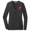 (KM) Ladies Marled Cardigan Sweater Thumbnail