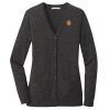(KM) Ladies Marled Cardigan Sweater Thumbnail