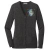 (KM) Ladies Marled Cardigan Sweater Thumbnail