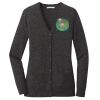 (KM) Ladies Marled Cardigan Sweater Thumbnail