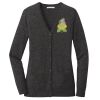 (KM) Ladies Marled Cardigan Sweater Thumbnail