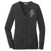 (KM) Ladies Marled Cardigan Sweater Thumbnail
