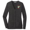 (KM) Ladies Marled Cardigan Sweater Thumbnail