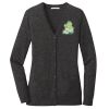 (KM) Ladies Marled Cardigan Sweater Thumbnail