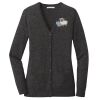 (KM) Ladies Marled Cardigan Sweater Thumbnail