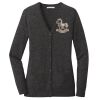 (KM) Ladies Marled Cardigan Sweater Thumbnail