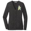 (KM) Ladies Marled Cardigan Sweater Thumbnail