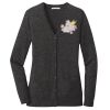 (KM) Ladies Marled Cardigan Sweater Thumbnail