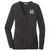 (KM) Ladies Marled Cardigan Sweater Thumbnail