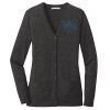 (KM) Ladies Marled Cardigan Sweater Thumbnail