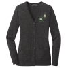 (KM) Ladies Marled Cardigan Sweater Thumbnail