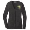 (KM) Ladies Marled Cardigan Sweater Thumbnail