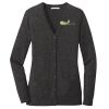 (KM) Ladies Marled Cardigan Sweater Thumbnail