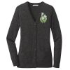 (KM) Ladies Marled Cardigan Sweater Thumbnail