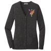 (KM) Ladies Marled Cardigan Sweater Thumbnail