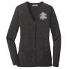 (KM) Ladies Marled Cardigan Sweater Thumbnail