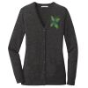 (KM) Ladies Marled Cardigan Sweater Thumbnail