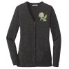 (KM) Ladies Marled Cardigan Sweater Thumbnail