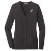 (KM) Ladies Marled Cardigan Sweater Thumbnail