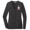 (KM) Ladies Marled Cardigan Sweater Thumbnail