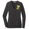 (KM) Ladies Marled Cardigan Sweater Thumbnail