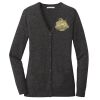 (KM) Ladies Marled Cardigan Sweater Thumbnail