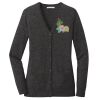 (KM) Ladies Marled Cardigan Sweater Thumbnail