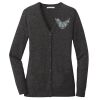 (KM) Ladies Marled Cardigan Sweater Thumbnail