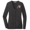 (KM) Ladies Marled Cardigan Sweater Thumbnail