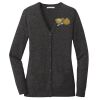 (KM) Ladies Marled Cardigan Sweater Thumbnail