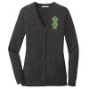 (KM) Ladies Marled Cardigan Sweater Thumbnail