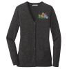(KM) Ladies Marled Cardigan Sweater Thumbnail