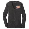 (KM) Ladies Marled Cardigan Sweater Thumbnail