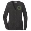 (KM) Ladies Marled Cardigan Sweater Thumbnail