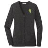 (KM) Ladies Marled Cardigan Sweater Thumbnail