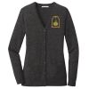 (KM) Ladies Marled Cardigan Sweater Thumbnail