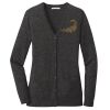 (KM) Ladies Marled Cardigan Sweater Thumbnail