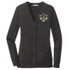 (KM) Ladies Marled Cardigan Sweater Thumbnail