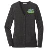 (KM) Ladies Marled Cardigan Sweater Thumbnail