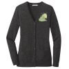 (KM) Ladies Marled Cardigan Sweater Thumbnail