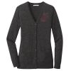 (KM) Ladies Marled Cardigan Sweater Thumbnail